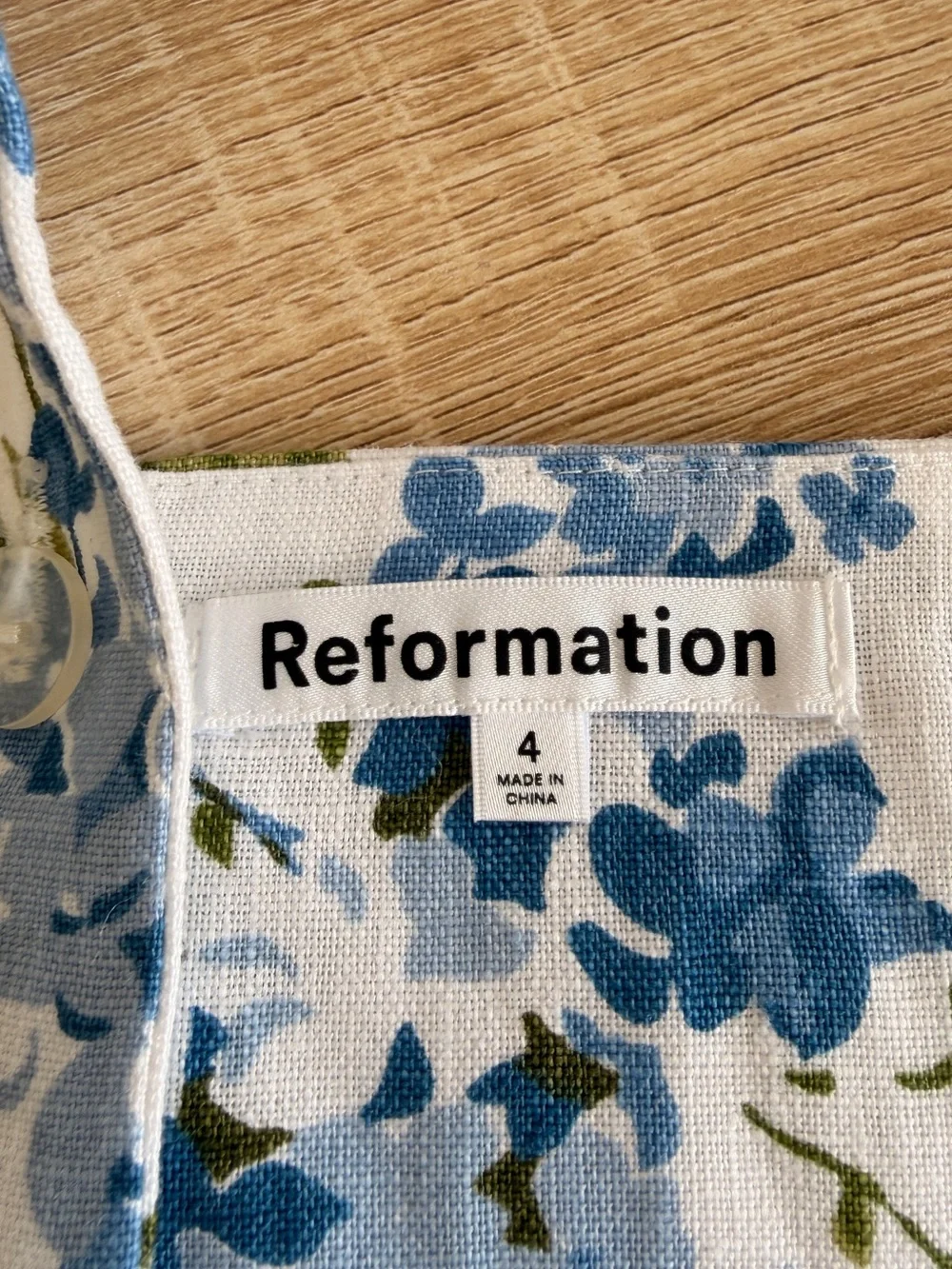 Reformation Tagliatelle Linen Midi Dress In Floral Print Size 4 - Picture 10 of 10